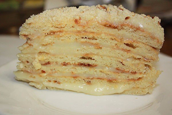 Торт на сковородке со сгущенкой