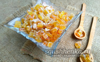 цукаты из арбузных корок с апельсином и лимоном