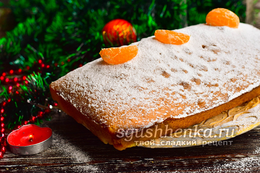 рождественский кекс с мандаринами в духовке