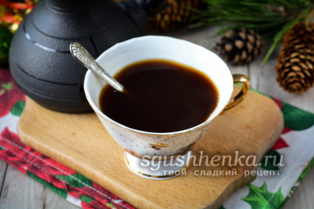 рождественский кофе с имбирем и корицей